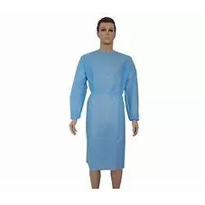Blue Disposable Patient Gowns SMS , Polypropylene Surgical Gowns Kits